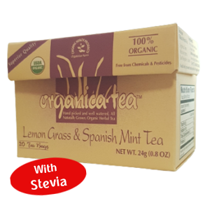 100% organic herbal infusion - lemongrass & spanish mint With stevia