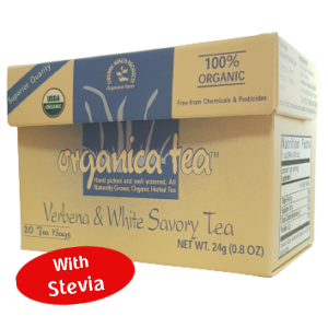 100% organic herbal infusion -Verbena & White savory With stevia